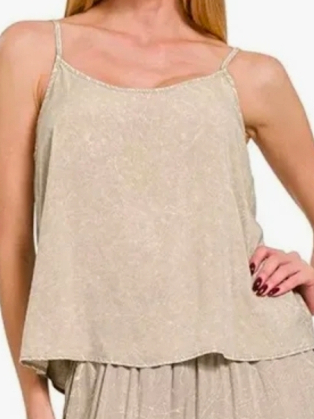 Zenana Ash Mocha  Cami Women's 2 piece set